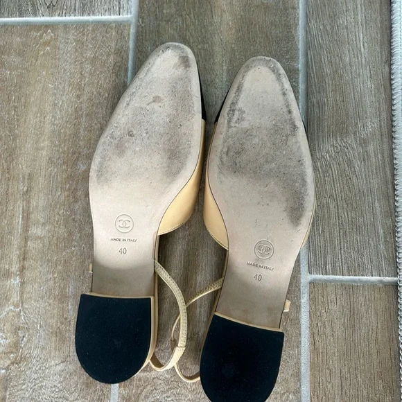 Worn Once Chanel Slingback Size 40 - Picture 5 of 8
